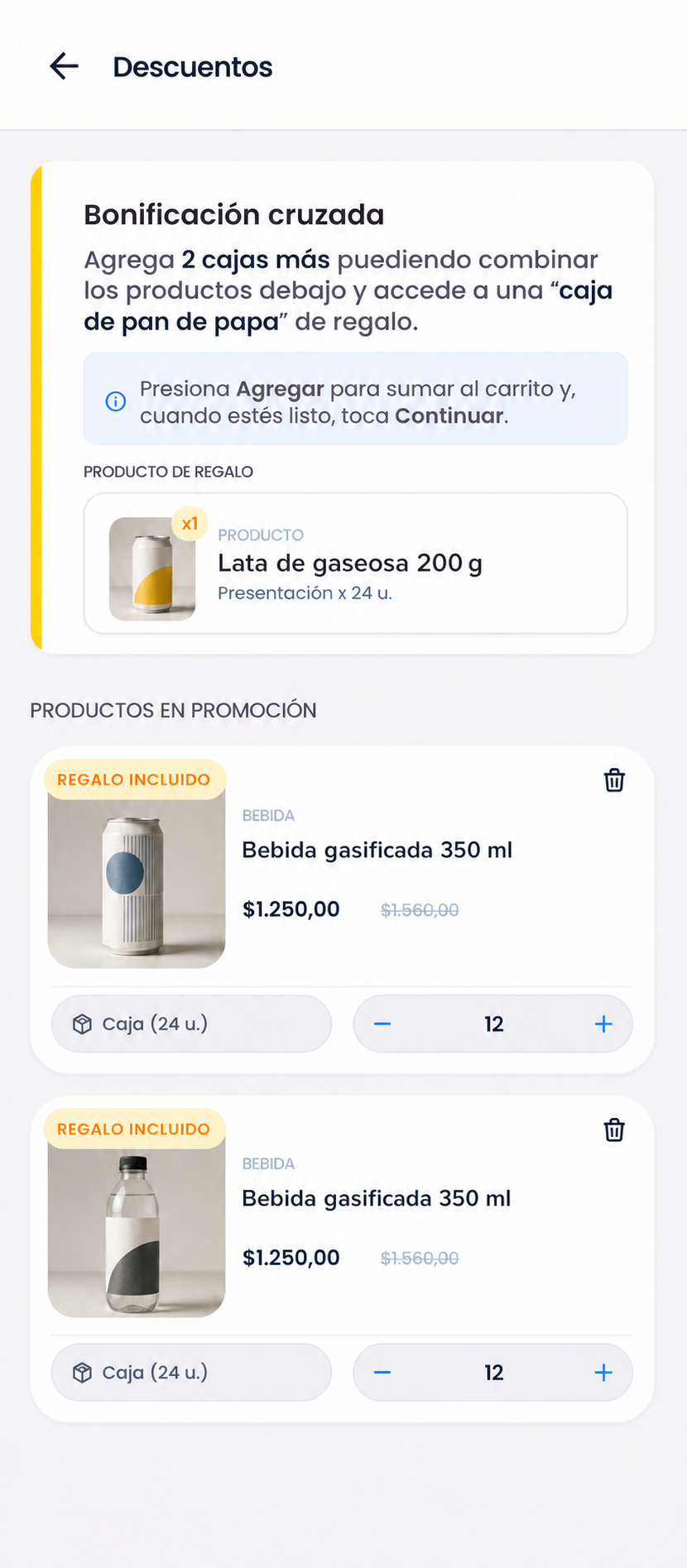 Bonificación cruzada con productos genéricos en Nilo Commerce